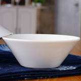 唐山骨瓷沙拉碗纯白陶瓷骨瓷碗家用碗韩式汤碗火锅碗面馆碗微波炉