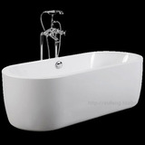 独立式浴缸水晶亚克力长方形1.67米出品外贸白色成人保温现代浴盆