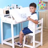 童鑫儿童学习桌椅套装实木书桌写字桌学生课桌可升降松木写字台