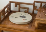 定制中式中国风 亚麻风格椅子 餐椅 罗汉床 圆凳垫子 凳子坐垫