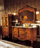 欧式浴室柜橡木卫浴柜仿古柜美式柜落地柜复古柜洗手盆洗手台