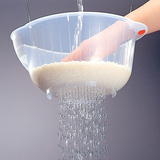 日本进口inomata塑料淘米箩 淘米篮 洗米筛洗菜盆 沥水筐淘米器