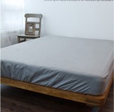 宜家风床上用品纯色纯棉床笠床罩0.9/1.0/1.35/1.2/1.5米定制