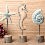 树脂海洋系列摆件 海星海螺海马家居工艺饰品 地中海风情船员风