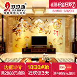 玖玖鱼中式电视背景墙瓷砖墙砖简约现代客厅壁画微晶石 金玉兰香