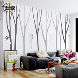 超大满幅树林墙贴个性抽象客厅装饰贴纸卧室沙发电视背景墙纸贴画