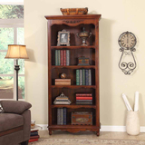 欧式实木书柜 美式简约乡村住宅书橱 美式古典雕花书柜 单个书柜