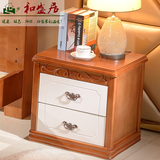 实木床头柜简约现代特价欧式床边柜中式橡木白色卧室储物柜地中海