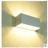 简约LED壁灯个性长方形卧室阅读灯酒店床头灯走廊楼梯壁灯上下光