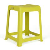 茶花塑料凳子加厚塑料高凳浴室凳餐桌凳条纹高凳办公凳换鞋凳子