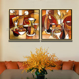 现代纯手绘油画餐厅静物有框画装饰画欧式墙壁画客厅挂画玄关M680