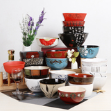 日韩式碗手绘创意陶瓷碗家用米饭碗汤碗水果碗泡面碗粥碗菜碗碗碟