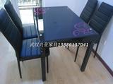 简易餐桌/钢化玻璃餐桌/经济适用型餐桌椅/组合方形餐桌/餐桌椅子