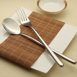 不锈钢叉勺套装韩国叉子勺子两件套创意餐叉餐勺长柄咖啡勺搅拌勺