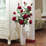 超高品质 仿真玫瑰花落地套装客厅假花落地花卉室内插花装饰花