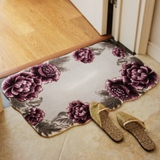 异形玫瑰花朵立体剪花入户门厅垫防滑地垫卧室门垫客厅地毯脚垫