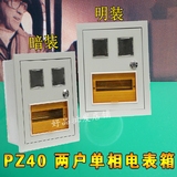 火表箱PZ40-2-10单相二户铁电表箱 强电箱 配电箱 带锁 暗装明装