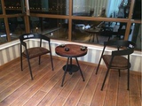 铁艺复古餐饮咖啡餐厅创意户外阳台休闲酒吧桌椅组合三件套座椅