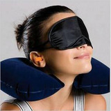 旅游三宝 U型充气枕竹炭眼罩耳塞三件套 遮光睡眠外出旅行必备