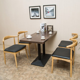 椅咖啡西餐厅肯德基快餐家用实木桌椅时尚甜品奶茶店桌椅组合