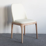 美式实木餐椅pu皮椅子北欧式餐椅时尚简约时尚咖啡馆椅子现代座椅