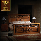 印尼柚木 欧式床双人床 高档家具美式床乡村床 实木床柚木床婚床