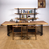 简欧茶台胡桃木实木大板南美花梨原木餐桌茶几异形办公桌简约书桌