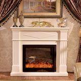 欧式实木壁炉象牙白喷点1米/1.3米客厅装饰柜电视柜壁炉取暖器329