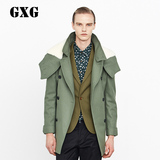 GXG[反季]冬款男装男士时尚休闲潮流外套绿色长款大衣#34226113