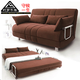 约梦千年布艺可折叠沙发床1.5米小户型实木懒人单双人床1.2/1.8米