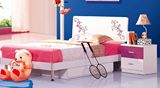 儿童床1.2/1.5米紫红可配高箱青少年家具优质高密板烤漆男孩女