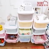 透明塑料收纳柜抽屉式储物柜衣物儿童玩具收纳柜五PP斗柜子可移动