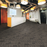 品质阻燃尼龙方块地毯办公室写字楼用条纹拼装工程地毯方块毯