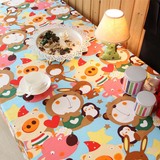 宜家儿童房可爱文艺卡通装饰书桌餐桌布布艺茶几台布盖布定制加厚