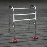 包邮老年人助行器可折叠带坐不锈钢防滑便携式拐杖带轮调节伸缩椅