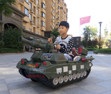 儿童电动车坦克可坐遥控大型双驱四轮车广场游乐出租玩具童车战车