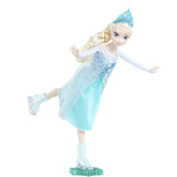 美泰芭比娃娃 女孩过家家玩具 冰雪奇缘公主女王冰上艾莎CBC62