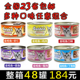全国包邮 整箱48罐猫咪零食 特价Golden金赏猫罐头170g 湿粮猫罐