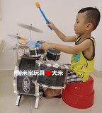 真儿童爵士鼓 架子鼓玩具 儿童鼓敲打乐器 高档五鼓套装