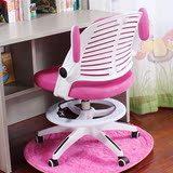 益生宝 欧式白色书桌椅 可升降不转儿童学习椅 家用学生电脑椅子