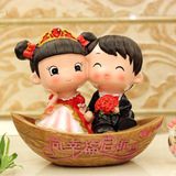 中式结婚礼物实用纪念日婚房摆件送闺蜜新婚高档礼品客厅装饰创意
