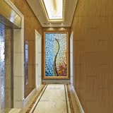 欧式抽象立体风水招财发财树纯手绘油画玄关过道走廊装饰画直销