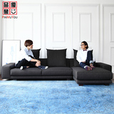 宜家北欧布艺沙发创意转角大小户型沙发可拆洗贵妃日式布沙发组合