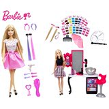 芭比娃娃创意设计师DJP92缤纷染发工作室女孩儿童玩具2016新品