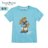 TeenieWeenie小熊2016商场同款夏季童装印花短袖T恤TKRA62302E