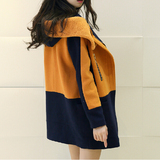 2014秋冬新款韩版羊毛呢外套修身女装加厚中长款保暖呢大衣女潮