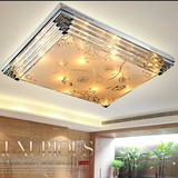LED吸顶灯奢华客厅灯现代简约长方形水晶灯温馨创意卧室大气灯具