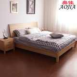 简约现代实木床1.5米气压高箱床水曲柳白色1.8米卧室婚床简欧宜家