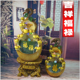中式假山流水喷泉葫芦水景家居客厅阳台招财风水轮装饰创意摆件