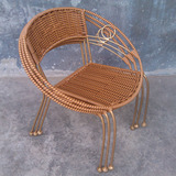 简约小椅子 宜家 时尚 休闲椅子阳台小藤椅矮凳子 透气靠背藤椅子
